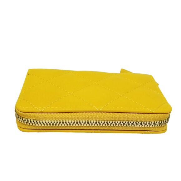 Yellow Quilted Backpack and Wallet set - Picture 11 of 14